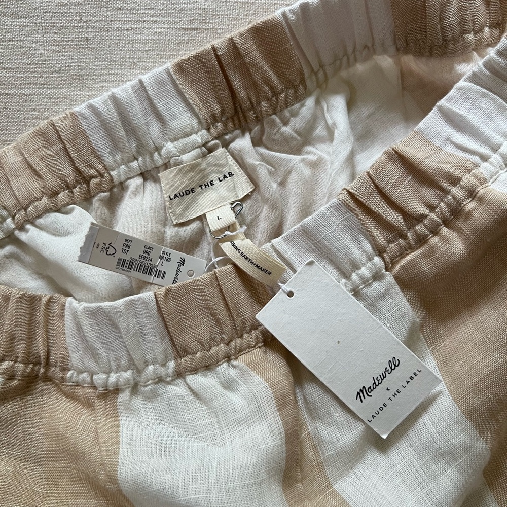 Laude the Label Linen Striped Shorts